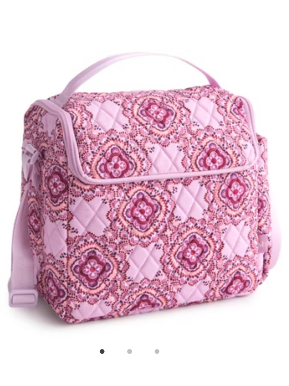Vera Bradley Lavender Medallion Insulated Quilted Crossbody Lunch Bag